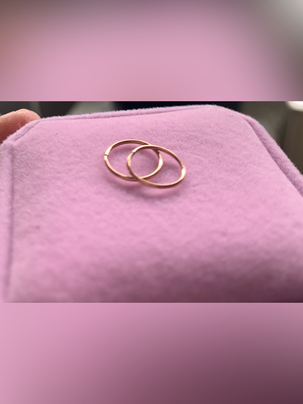 Small 10k Rose Gold Sleeper Hoops🌹